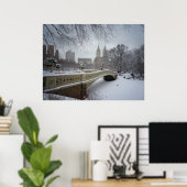 Poster Bow Bridge en hiver, Central Park, NYC, Toutes les (Bureau à domicile)