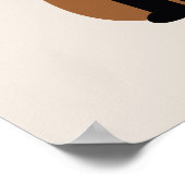 Poster Bow Cravate Hipster Renard Brown (Coin)