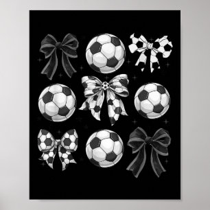 Poster Bow de foot Rétro,jour de match,Maman de foot coqu