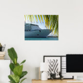 Poster Bow encadré de palme (Bureau à domicile)