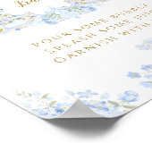 Poster Bow Floral Teddy Bear Crest Boy Baby shower Bar (Coin)