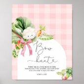 Poster Bow Hunt Farmers marché baby shower rose (Devant)