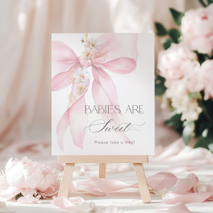Poster Bow rose Floral Baby sont doux