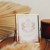 Poster Bow rose Floral Crest Baby Girl Douche