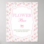 Poster Bow Rose Love Shack Flower Bar (Devant)