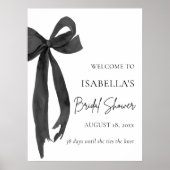 Poster Bow She's Tying the Knot Fête des mariées Bienvenu (Devant)