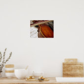 Poster Bow violon & Partition (Cuisine)
