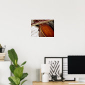Poster Bow violon & Partition (Bureau à domicile)