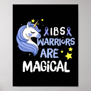 Poster Bowel Syndrome Guerriers Unicorn Ibs Periwinkle