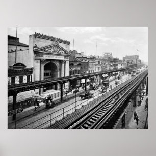 Poster Bowery, NYC, 1900