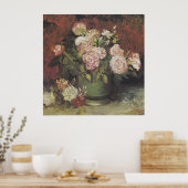 Poster Bowl avec Peonies et Roses par Vincent van Gogh (Cuisine)