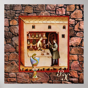Poster BOWL OF HYGEIA, PHARMACIE ANTIQUE, Pharmaciste