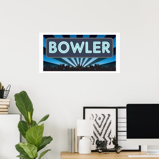 Poster Bowler marquee (Bureau à domicile)