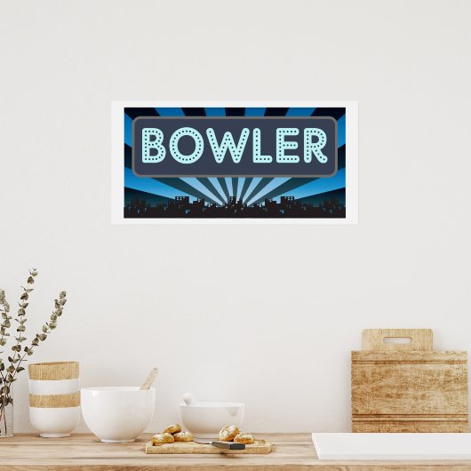 Poster Bowler marquee (Cuisine)