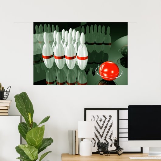Poster Bowling (Bureau à domicile)