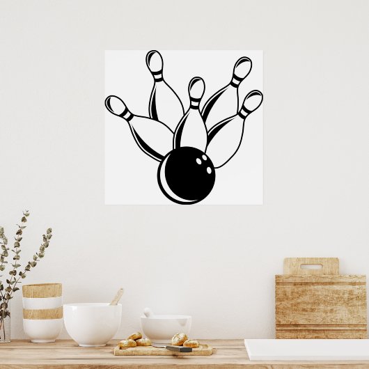 Poster Bowling à dix broches (Cuisine)