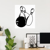 Poster Bowling à dix broches (Bureau à domicile)