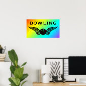 Poster bowling ailé (Bureau à domicile)