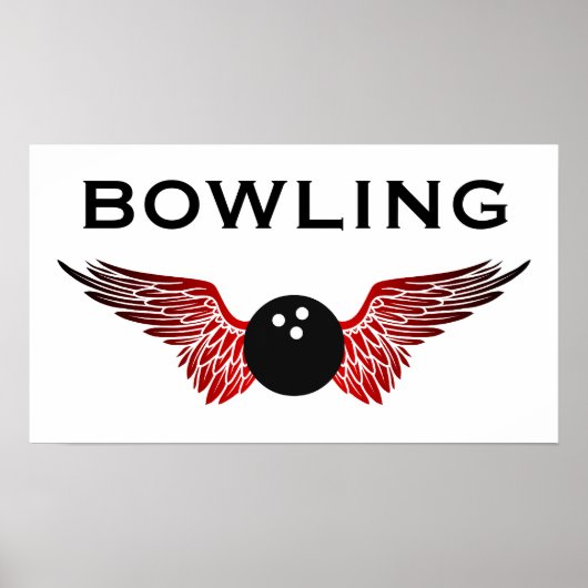 Poster bowling ailé (Devant)