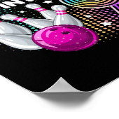 Poster Bowling Anniversaire Rollin Into 9 9e Anniversaire (Coin)