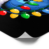 Poster Bowling Ball Santa Hat Noël Bowling Xmas Ligh (Coin)