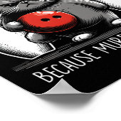 Poster Bowling Because Murder Is Wrong Cat Bowler Sport P (Coin)