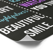 Poster Bowling Birthday craie panneau fille (Coin)