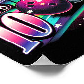 Poster Bowling Birthday Rollin Into 10 Party 10th Bday Re (Coin)