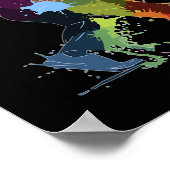 Poster Bowling Bowler Paint Splash  (Coin)