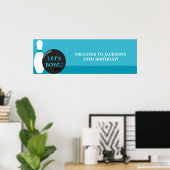 Poster Bowling Boy Bannière de fête d'anniversaire (Bureau à domicile)