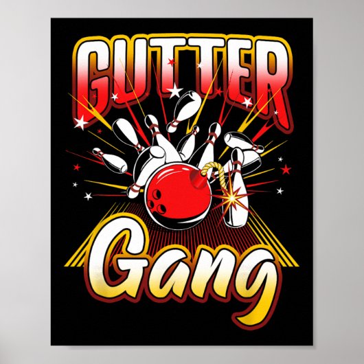 Poster Bowling Cool Gutter Gang Bowlers 10 broches (Devant)