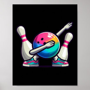 Poster Bowling Dab Bowler Bowling Ll Lecteur Pin Garçons