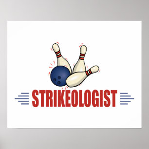 Poster Bowling drôle