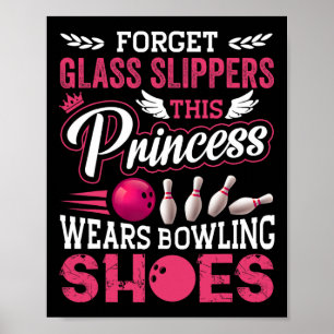 Poster Bowling Drôle Pour Femmes Filles Enfants Maman Fem