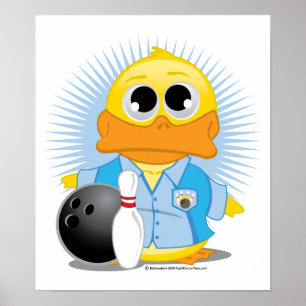 Poster Bowling Duck