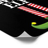 Poster Bowling Elf Correspondance Famille Groupe Noël (Coin)