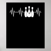 Poster Bowling Heart Bowling Bowling Pin et Ball (Devant)