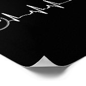 Poster Bowling Heartbeat Graphic Funny Bowling Team Coach (Coin)