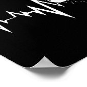 Poster Bowling Heartbeat pour les amateurs de bowling et (Coin)