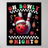 Poster Bowling Noël Oh Bowly Nuit Père Noël (Devant)