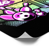 Poster Bowling Party Rolling Dans 16 Bowling Anniversaire (Coin)