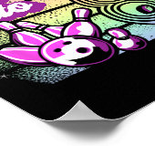 Poster Bowling Party Rolling En 8 Bowling Anniversaire (Coin)