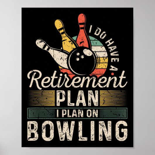 Poster Bowling Plan de retraite (Devant)