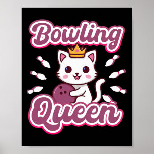 Poster Bowling Queen' mignonne femme fille Kawaii Anime C