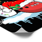 Poster Bowling Reindeer Santa Hat Christmas Bowling Lover (Coin)
