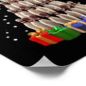 Poster Bowling sapin de Noël Funny Noël Famille jumelée (Coin)