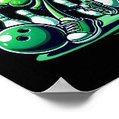 Poster Bowling St Patrick Boys Enfants Shamrock En train  (Coin)