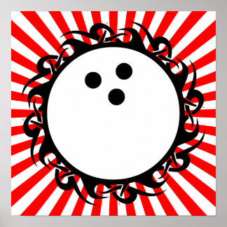 Poster bowling tribal