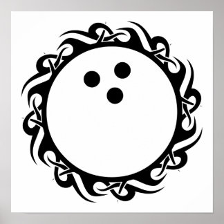 Poster bowling tribal