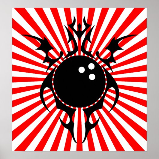 Poster bowling : tribalz (Devant)